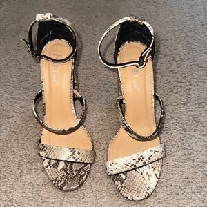 Snakeskin Strappy Heels